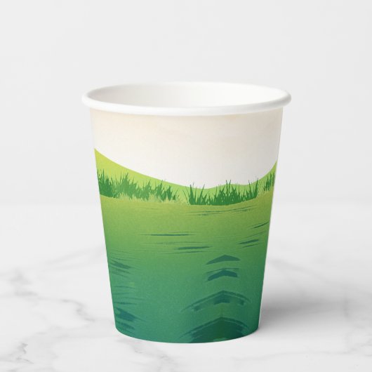 Gobelets En Papier Golf Par-Tee Hole en un garçon Anniversaire (Verso)