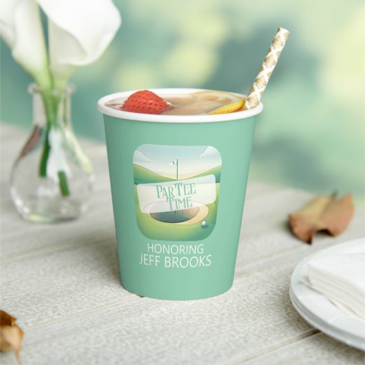 Gobelets En Papier Golf Thème Green Party (Insitu)