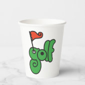 Gobelets En Papier Golf Wang Vert et Rouge Vibrants (Recto)