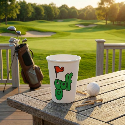 Gobelets En Papier Golf Wang Vert et Rouge Vibrants