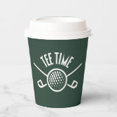 Gobelets En Papier Golfers Tee Time (Recto)