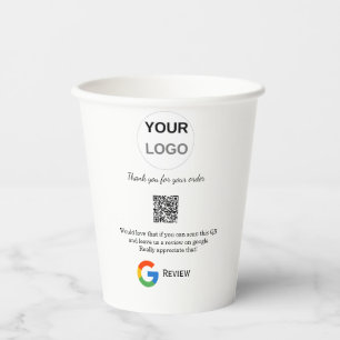 Gobelets En Papier Google examen logo de l'entreprise Analyser QR exa