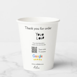 Gobelets En Papier Google examen logo entreprise site Web scanner cod