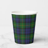 Gobelets En Papier Gordon Tartan Tasses De Papier Plaid (Verso)