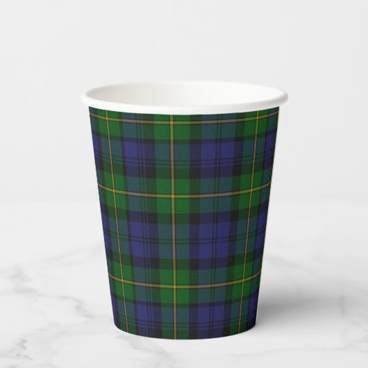 Gobelets En Papier Gordon Tartan Tasses De Papier Plaid (Verso)