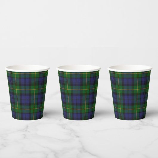 Gobelets En Papier Gordon Tartan Tasses De Papier Plaid (Multi)