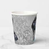 Gobelets En Papier Goth Vogue Grunge | Turquoise Splash Stiletto haut (Gauche)