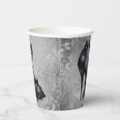 Gobelets En Papier Goth Vogue Grunge | Turquoise Splash Stiletto haut (Droite)