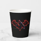 Gobelets En Papier Gotham Chevaliers Hood rouge dans le logo (Recto)