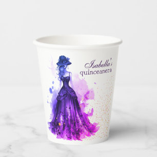 Gobelets En Papier Gothique Glam Quince robe violette