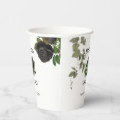 Gobelets En Papier Gothique Halloween Rose noir Mariage blanc (Droite)