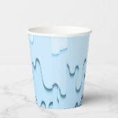 Gobelets En Papier gouttes de liquide bleu (Droite)