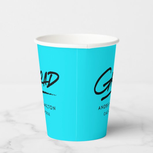 Gobelets En Papier Grad Moderne pointillé Turquoise Grad Grad Grad Gr (Droite)