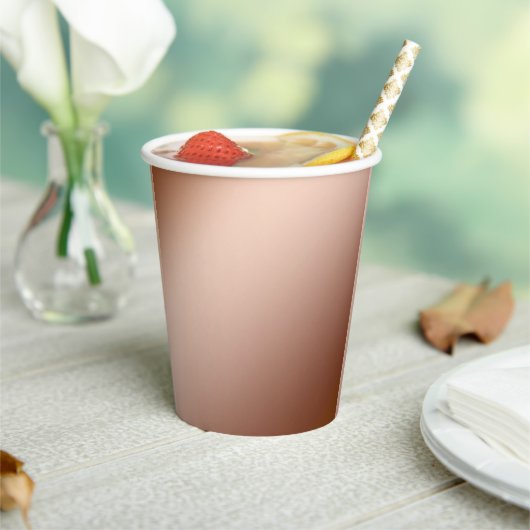 Gobelets En Papier Gradient d'infusion de cuivre Brown clair, tasses  (Insitu)