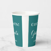 Gobelets En Papier Graduate Class of Celebration Vert & Blanc (Gauche)