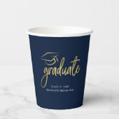 Gobelets En Papier Graduation 2025 Script Grad Party (Verso)
