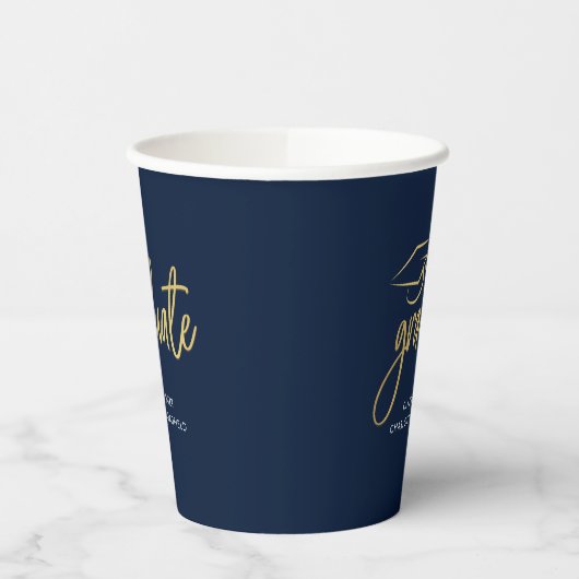 Gobelets En Papier Graduation 2025 Script Grad Party (Gauche)