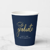 Gobelets En Papier Graduation 2025 Script Grad Party (Recto)