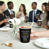 Gobelets En Papier Graduation 2026 Name Custom Black Gold Paper Cups