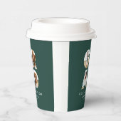 Gobelets En Papier Graduation 4 photo moderne personnalisé vert (Droite)