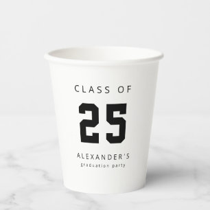 Gobelets En Papier Graduation Class of 2022 Modern Name
