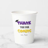 Gobelets En Papier Graduation de devis de typographie simple (Verso)