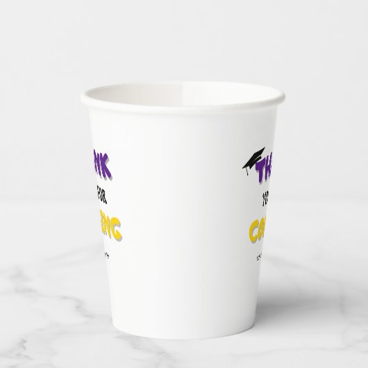 Gobelets En Papier Graduation de devis de typographie simple (Gauche)