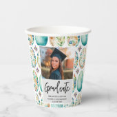 Gobelets En Papier Graduation de la photo de script moderne (Recto)