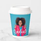 Gobelets En Papier Graduation de la photo de script moderne (Recto)