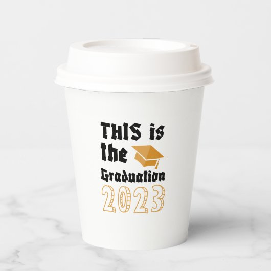 Gobelets En Papier graduation élégante (Recto)