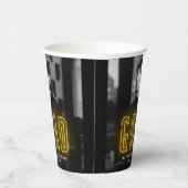 Gobelets En Papier Graduation moderne du néon jaune (Droite)