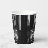 Gobelets En Papier Graduation moderne en néon blanc (Droite)