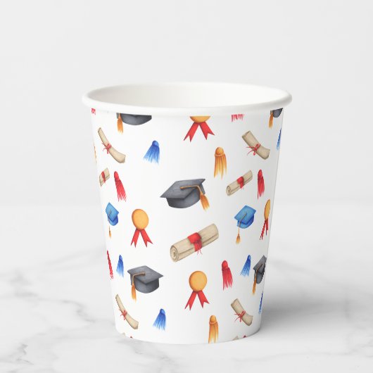 Gobelets En Papier Graduation mûre modélisée (Verso)