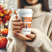 Gobelets En Papier Graffiti blanc moderne Thanksgiving automne automn