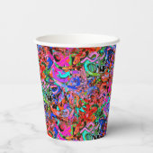 Gobelets En Papier Graffiti coloré de style rue avec couronne (Verso)