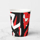 Gobelets En Papier Graffiti noir, blanc et rouge (Droite)