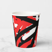 Gobelets En Papier Graffiti noir, blanc et rouge (Recto)
