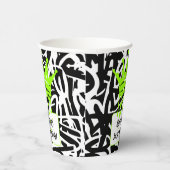 Gobelets En Papier Graffiti tendance Urban Crown Green Black (Droite)