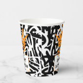 Gobelets En Papier Graffiti tendance Urban Crown Orange Black (Droite)