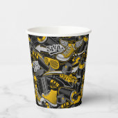 Gobelets En Papier Graffiti urbain Motif de rue (Gauche)