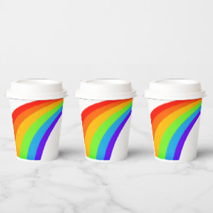 Gobelets En Papier Grand arc en ciel