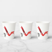 Gobelets En Papier Grand Ouverture Célébration Ciseaux Couper le ruba