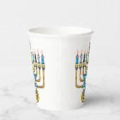 Gobelets En Papier Grande Hanoukka heureuse (Droite)