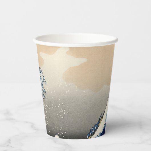 Gobelets En Papier Grande vague Kanagawa peinture japonaise (Verso)