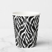 Gobelets En Papier Grandes bandes Zebra Noir et Blanc (Droite)