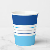 Gobelets En Papier Grandes Bleues Ciel Modernes Avec Nom (Gauche)