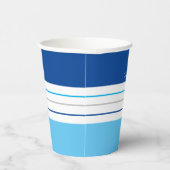 Gobelets En Papier Grandes Bleues Ciel Modernes Avec Nom (Droite)