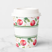 Gobelets En Papier Grandes vertes et pommes rouges personnalisables (Verso)