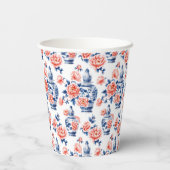 Gobelets En Papier Grandmillenial Chinoiserie Ginger Jar Pink Peonies (Verso)
