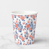 Gobelets En Papier Grandmillenial Chinoiserie Ginger Jar Pink Peonies (Gauche)